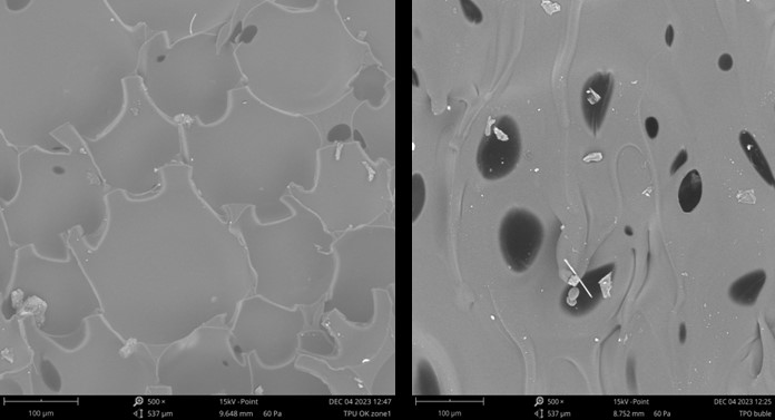 Failure Analysis of a Multilayer Composite Material with Adhesion Problems